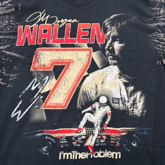 Morgan Wallen Im The Problem Album Stock Car Country Tee L - Picture 2 of 4
